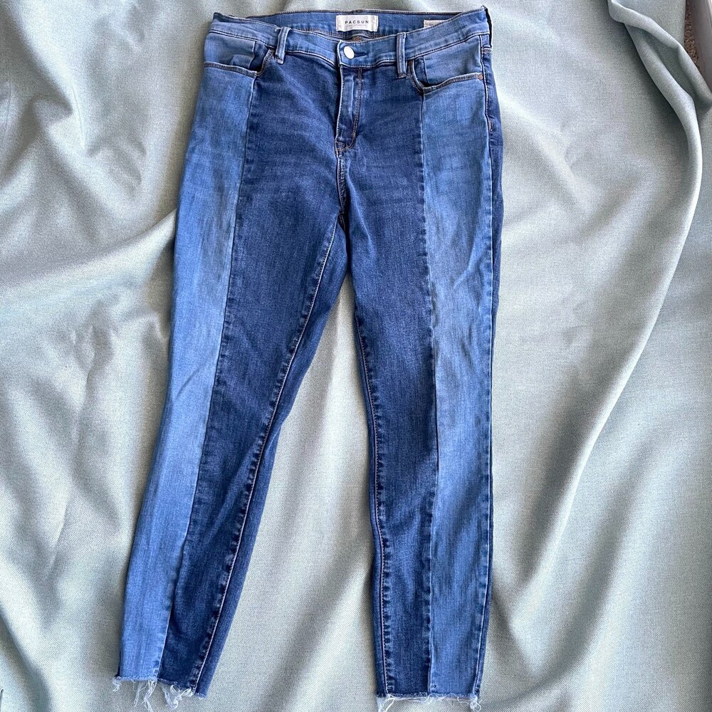Pacsun Duo Tone High Rise Ankle Jegging Jeans